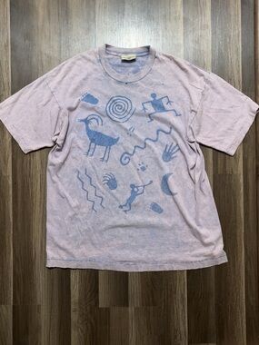 Vintage Single Stitch SOFT GOODS Men’s Large Graphic Shirt USA Tag 100% Cotton